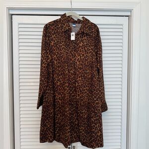 NWT Old Navy Leopard Dress Large